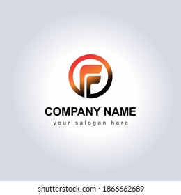 Ilustración de diseño de vectores con logotipo de carta FF para su plantilla de identidad empresarial. Nombre de la empresa creativa con el logo de la marca de eslogan. Icono del logotipo de la letra única FF para el monograma. Hermosa idea del logotipo de la compañía.
