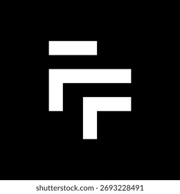 Letter FF minimalist creative monogram logo
