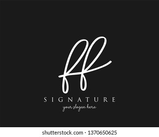 Letter FF Signature Logo - Vector