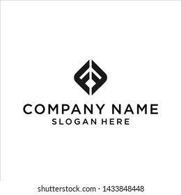 letter ff square logo design vector illustration template