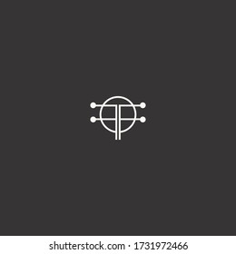 Diseño de la plantilla del logotipo de la tecnología de la carta en la ilustración del vector 