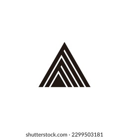 Letter FF triangle geometric symbol simple logo vector