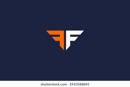 letter ff triangle logo icon design vector design template inspiration