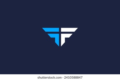 letter ff triangle logo icon design vector design template inspiration