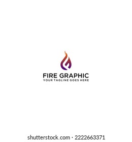 Letter FG fire vector logo design