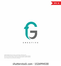 Letter FG, G, GF simple modern Logo icon monogram design. Vector graphic design template element.