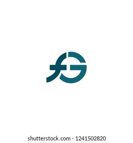 letter fg gf logo design