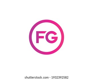 plantilla vectorial de diseño de logotipo de fg y gf de letra