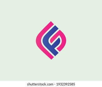 letter fg and gf logo design vector template