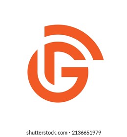 Letter FG GF monogram logo design