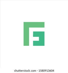 Letter fg logo design concept template vector