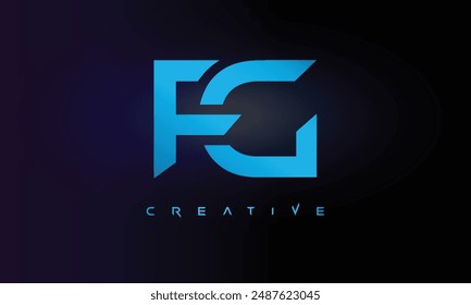 Letter FG logo design creative custom clean two alphabet logo
