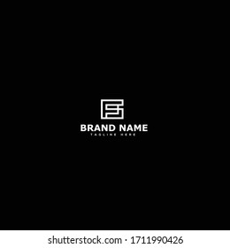 Elementos de plantilla de diseño de icono de logotipo FG carta 