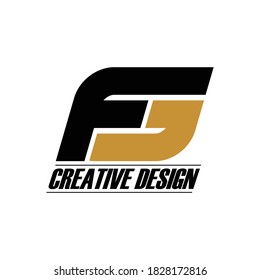 Letra FG diseño simple de logotipo vectorial