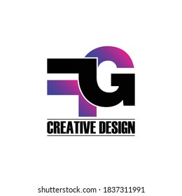 Letter FG simple logo design vector