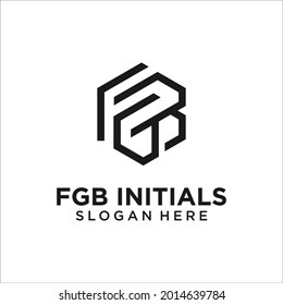 vector de diseño de logotipo FGB de letra