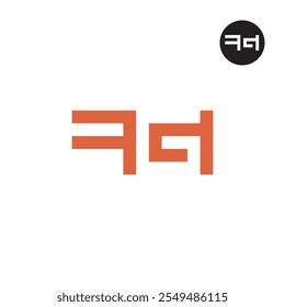 Espacio negativo del logotipo de la letra FGI