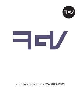Letter FGV Logo Negative Space