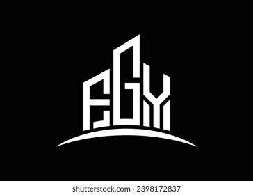 Letter FGY Building Vektorgrafik Monogram Logo Design Template. Building Shape FGY Logo.
