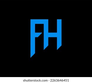 Letter FH Business Logo Design Alphabet Icon Vector Monogram.  FH LETTER LOGO DESIGN VECTOR TEMPLATE. FH Monogram Logo