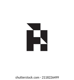
letter FH F H simple symbol logo vector