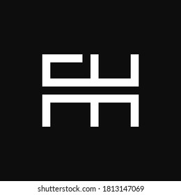 Plantilla de logotipo inicial de la carta FH