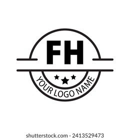 letter FH logo. FH logo design vector illustration for creative company, business, industry