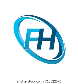 Letter Fh Logotype Design Company Name Stock Vector (Royalty Free ...