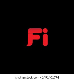 letter f,i - abstract stock logo vector