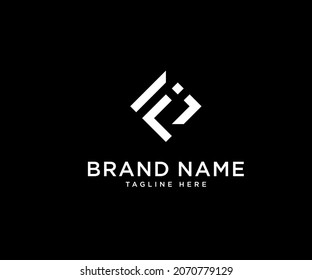 Letter FI logo design vector template