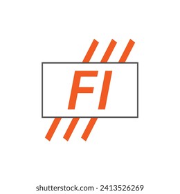 letter FI logo. FI logo design vector illustration for creative company, business, industry