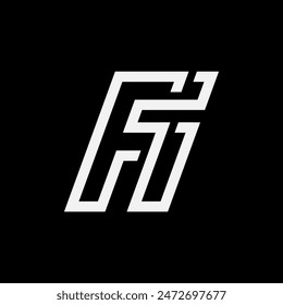 Letter FI or IF Logo, Monogram Logo letter F with I combination, design logo template element, vector illustration.eps