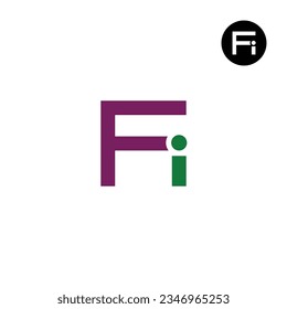 Letter Fi iF Monogram Logo Design