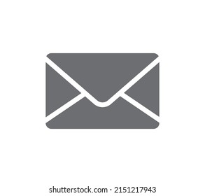 Letter filled grey icon. Vector image