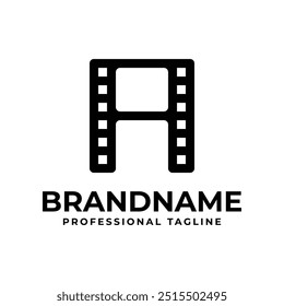 Logo de Letter A Film, perfecto para estudios de producción de cine o cine