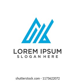 Letter A of financial logo design
