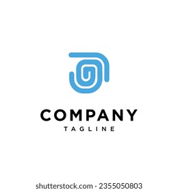 
Letter A finger Print Techno logo icon vector template.eps