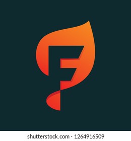Letter Fire F Logo