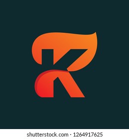 Letter Fire K Logo