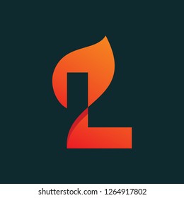 Letter Fire L Logo