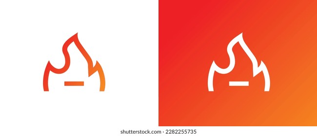 Letter A fire logo design, Vektorgrafik