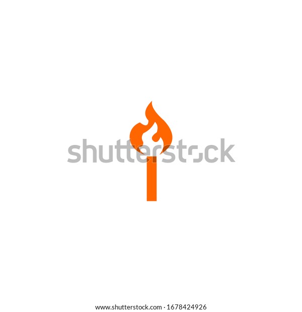 Letter I With Fire Logo\
Template