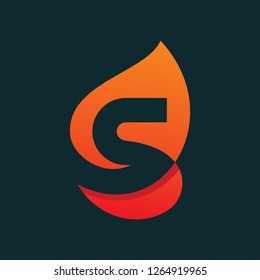 Letter Fire S Logo