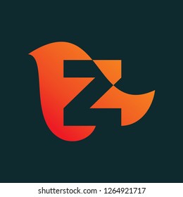 Letter Fire Z Logo