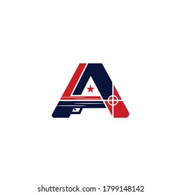Brief eines modernen Feuerwaffenlogo