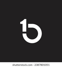 letter first b simple geometric logo vector 