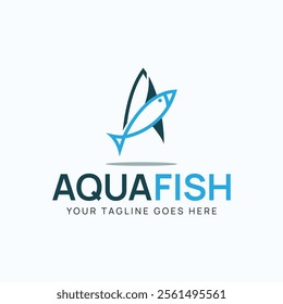 Letter A And Fish Logo Design, Fish Restaurant Logo, Letter A Fish, Restaurant Fish Grill Seafood Logo, Seafood Restaurant Shop Store Logotype Concept Icon.
