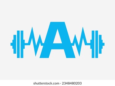 Letter A Fitness Gym Logo. Fitness Logotype Symbol