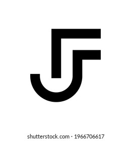 Letter FJ JF initial logo template