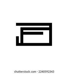 Letter FJ or JF monogram logo design
